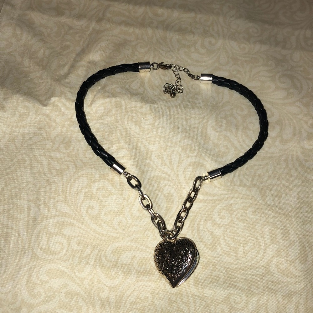 Necklace with heart shaped locket